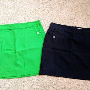 Lilly Pulitzer navy/green skirts